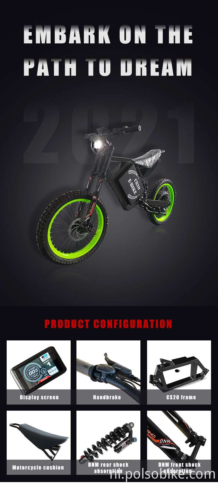 CS20 ebike off-road motorcycle